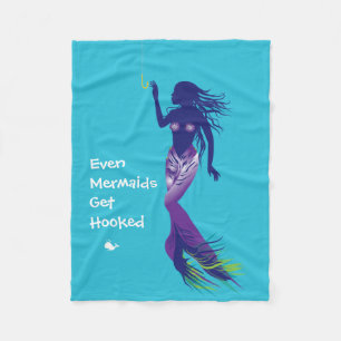 Manta Polar Sirena y gancho dorado