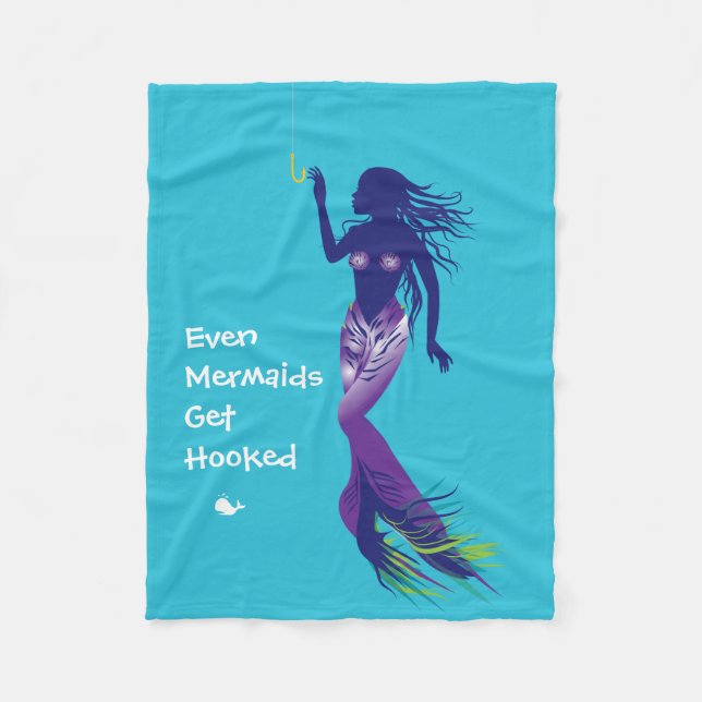 Manta Polar Sirena y gancho dorado (Anverso)