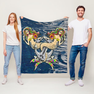 Manta Polar Sirenas aferradas - Diseño Náutico para los amante
