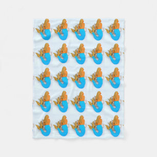 Manta Polar sirenas de cola azul