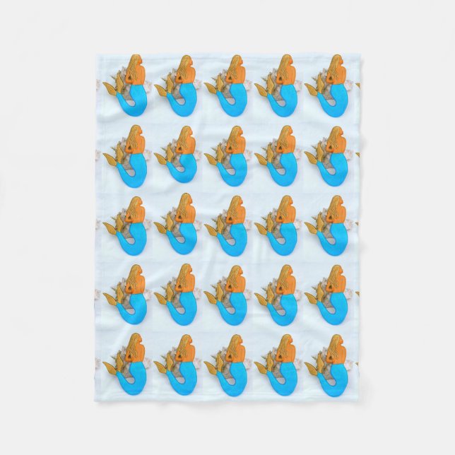 Manta Polar sirenas de cola azul (Anverso)