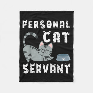 Manta Polar Sirviente de gato personal divertido gato
