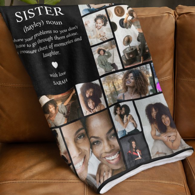 Manta Polar Sister Definition Photo Collage Fleece (Subido por el creador)