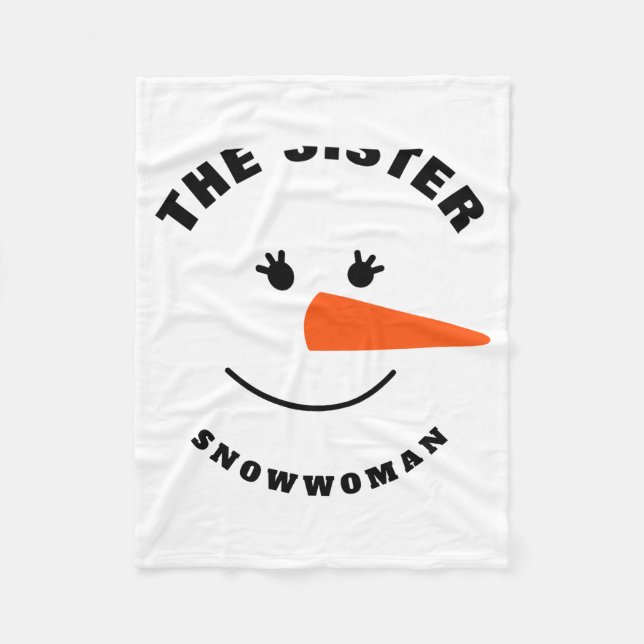 Manta Polar Sister Snowman Face Squad Matching Family Costume  (Anverso)