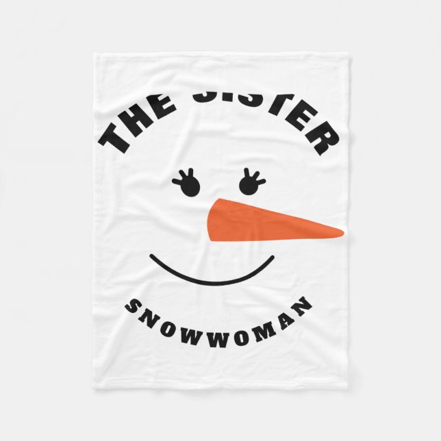 Manta Polar Sister Snowman Face Squad Matching Family Costume  (Anverso)