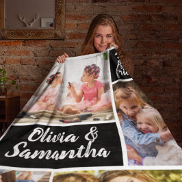 Manta Polar Sisters Collage de fotos Best Friends Trendy