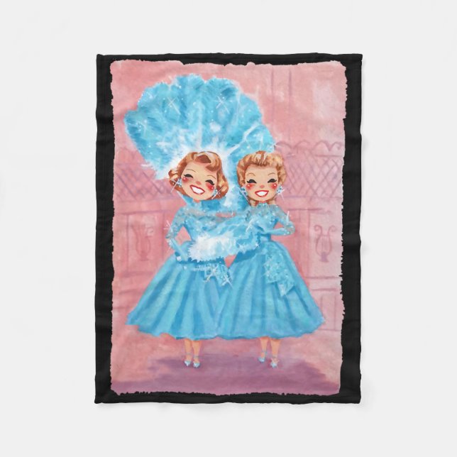 Manta Polar Sisters White Christmas Movie 1954 Xmas Snow Pajam (Anverso)