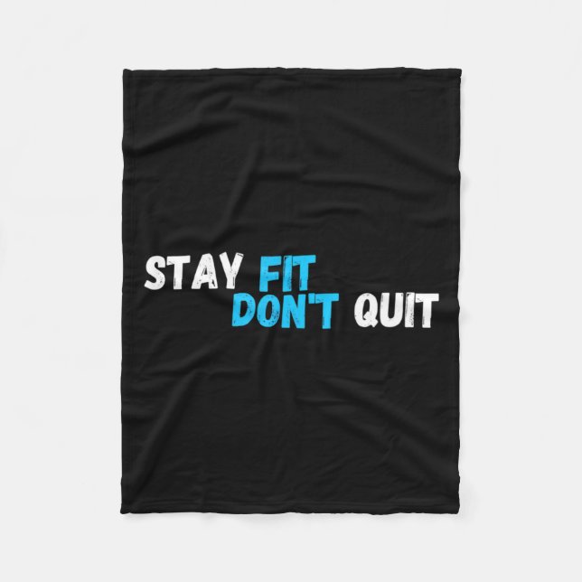 Manta Polar Sitive Stay Fit Dont Quit Workout Fitness Gym  (Anverso)