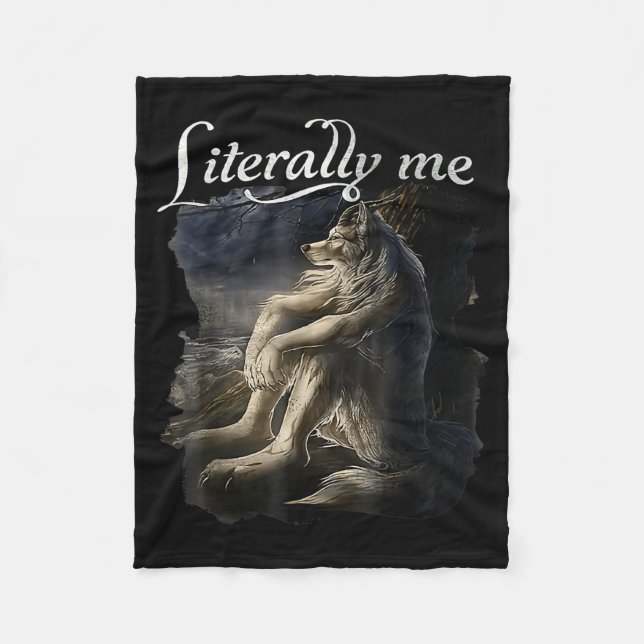 Manta Polar Sitting Wolf Literally Me Wolf Funny Dank Meme  (Anverso)