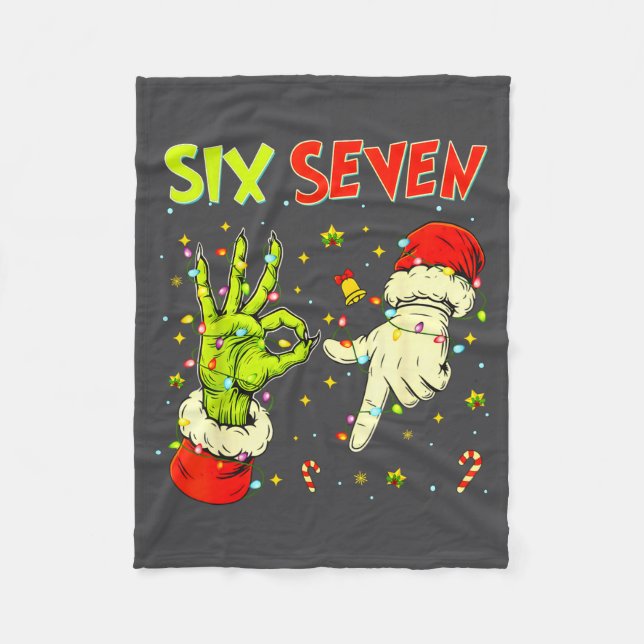 Manta Polar Six Seven 67 Funny Hand-sign Christmas Meme  (Anverso)