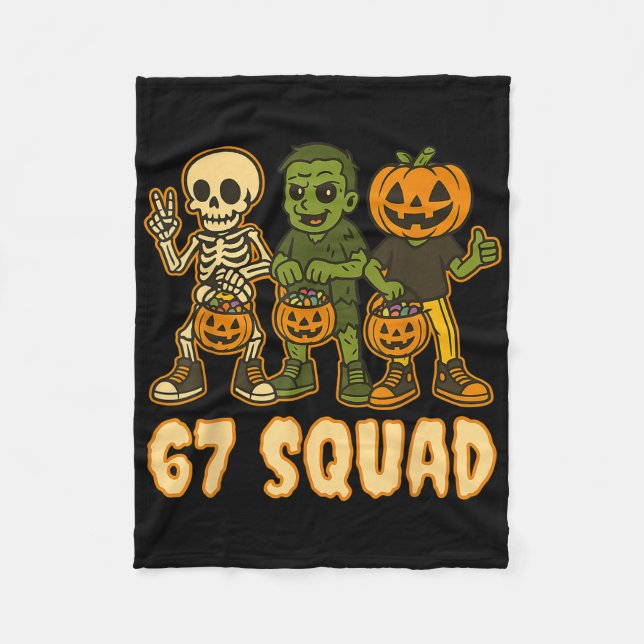 Manta Polar Six Seven 67 Squad Skeleton Pumpkin Halloween Boys (Anverso)
