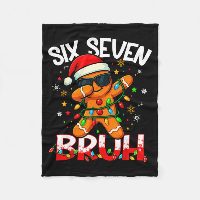 Manta Polar Six Seven 6 7 Meme Dabbing Gingerbread Man Christm (Anverso)
