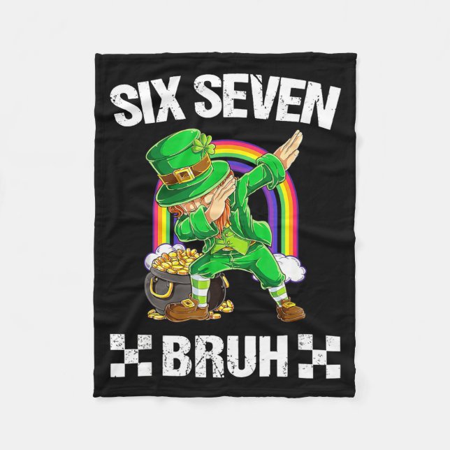 Manta Polar Six Seven Bruh Dabbing Leprechaun St Patricks Day  (Anverso)