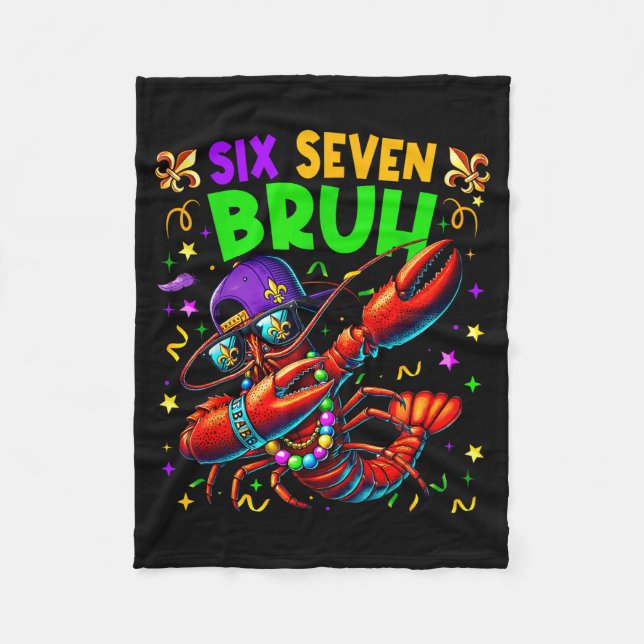 Manta Polar Six Seven Bruh Mardi Gras Dabbing Crawfish Men Wom (Anverso)