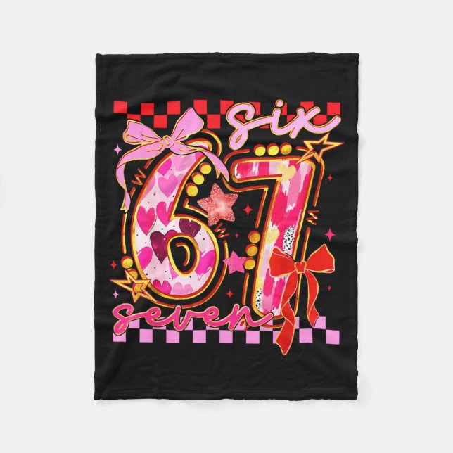 Manta Polar Six Seven Valentine Day Funny Nk 67 Cute Bow Girls (Anverso)