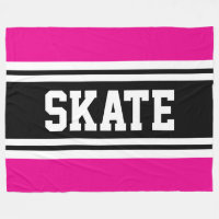 SKATE Anchas Rayas de Carreras Rosadas Negras Blan