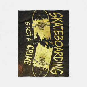 Manta Polar Skateboarder Skateboarding No Es Un Crimen