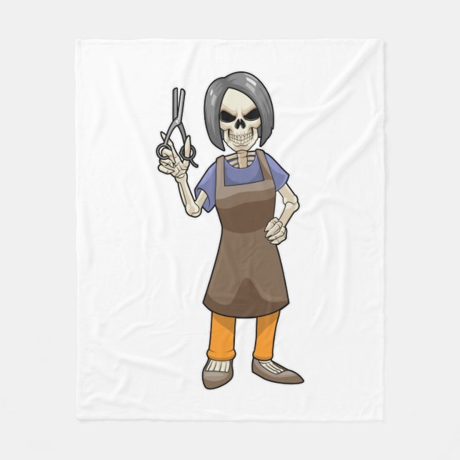 Manta Polar Skeleton as Hairdresser with Scissors (Anverso)