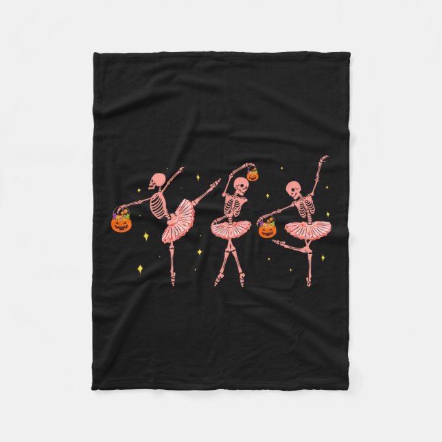 Manta Polar Skeleton Ballerina Halloween bailarina Jack O Lant (Anverso)