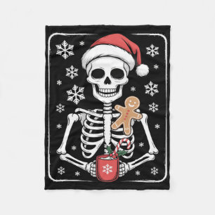 Manta Polar Skeleton Bebe Café Santa Hat Navidades