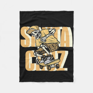 Manta Polar Skeleton Boy Skateboarding Gothic Dark Fantasy Art