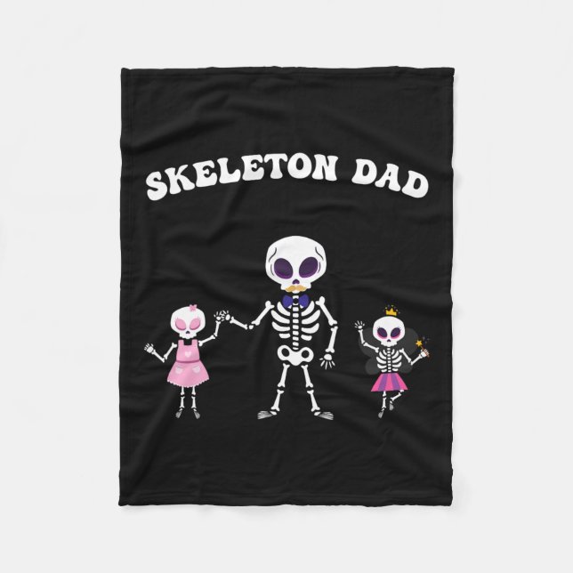 Manta Polar Skeleton Dad Halloween Disstume Funny Skull (Anverso)
