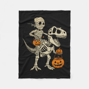 Manta Polar Skeleton de la momia montando Dinosaurio T Niños R