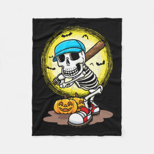 Manta Polar Skeleton del jugador Softball Niños Halloween Niño