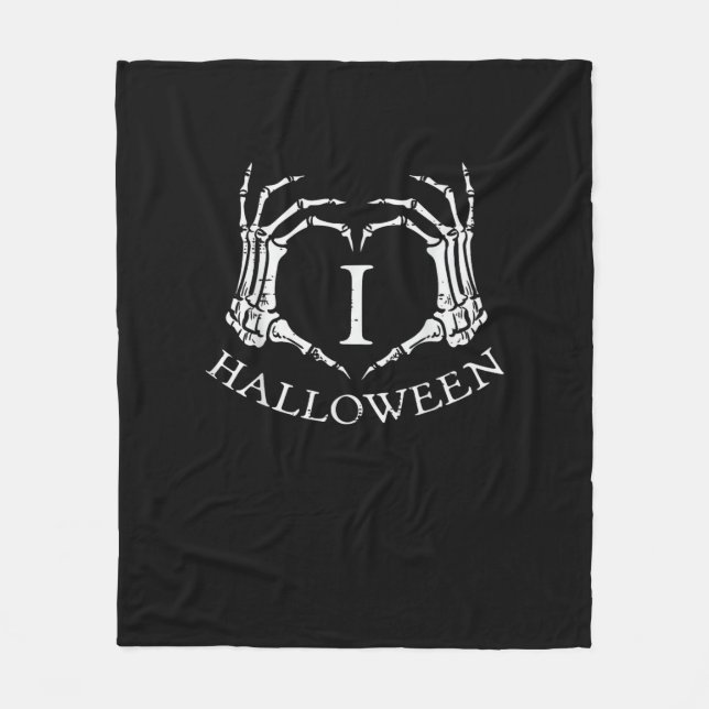 Manta Polar Skeleton Halloween Halloween Hand Costume Hombres  (Anverso)