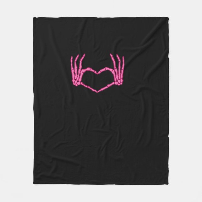 Manta Polar Skeleton Heart Hands Classic (Anverso)