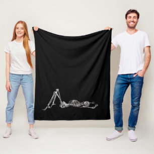 Manta Polar Skeleton lanza Halloween negro