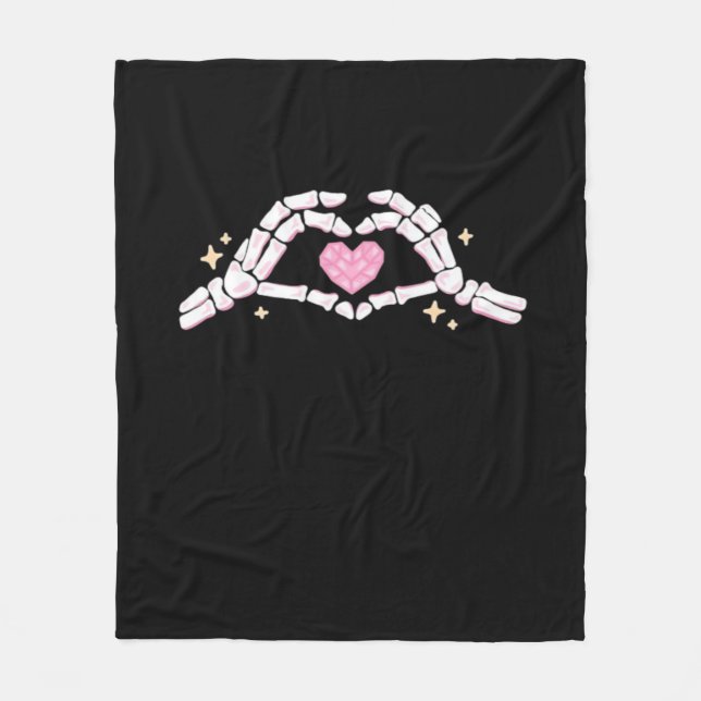 Manta Polar Skeleton Mands Heart Funny (Anverso)
