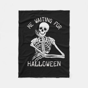 Manta Polar Skeleton Me Espera Por Halloween