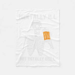 Manta Polar Skeleton Mentally Ill Totalmente Chill Fun Retro H