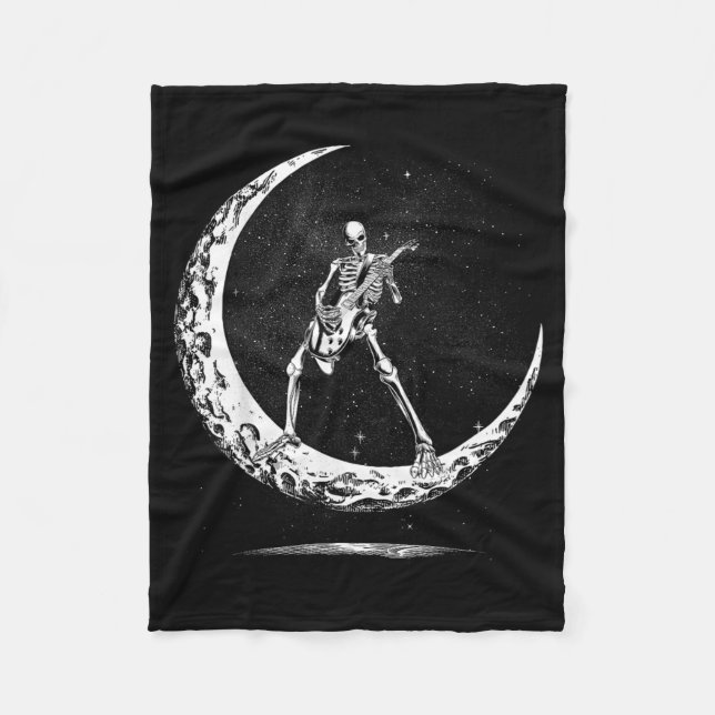 Manta Polar Skeleton Playing Guitar Rock And Roll Band For Men (Anverso)