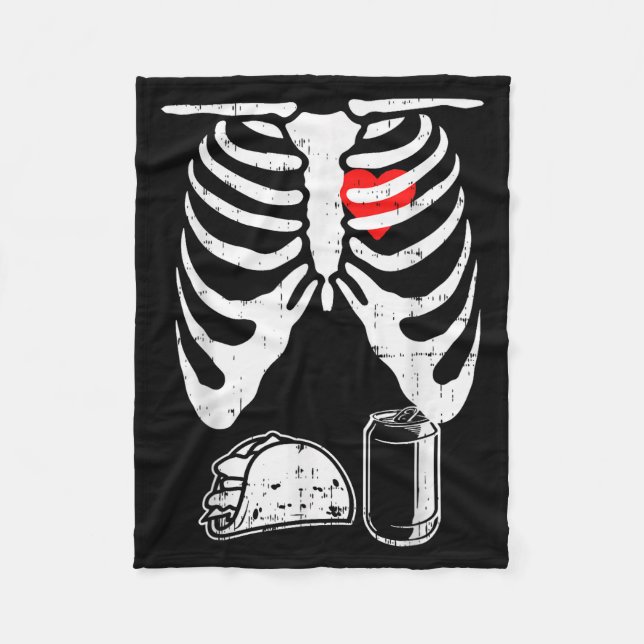 Manta Polar Skeleton Pregnancy Taco Beer Xray Halloween Soon D (Anverso)