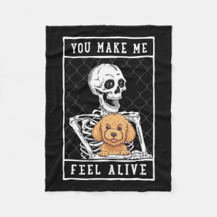 Manta Polar Skeleton que sientas que Halloween me viva