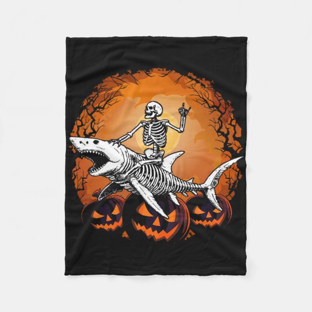 Manta Polar Skeleton Riding Shark Lazy Halloween Disstume dive (Anverso)