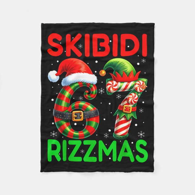 Manta Polar Skibidi 67 Rizzmas Funny Six Seven Meme Christmas  (Anverso)