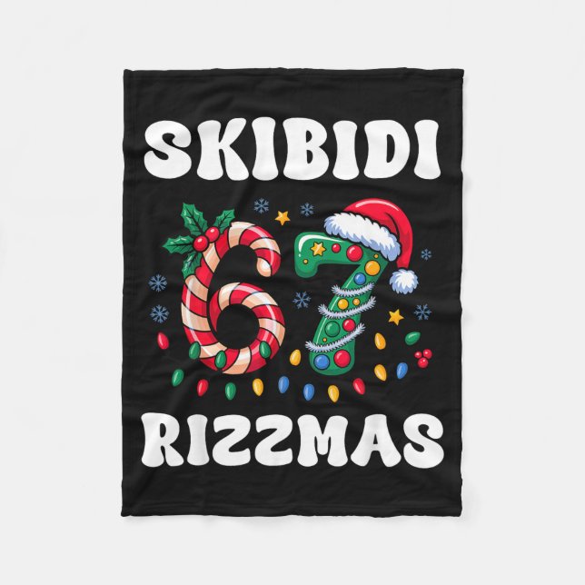 Manta Polar Skibidi Rizzmas 67 Christmas Six Seven Xmas Funny  (Anverso)