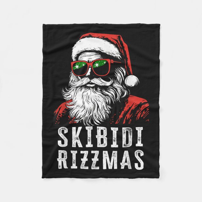 Manta Polar Skibidi Rizzmas Christmas Rizz Santa Claus Charism (Anverso)