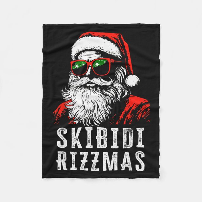 Manta Polar Skibidi Rizzmas Christmas Rizz Santa Claus Charism (Anverso)