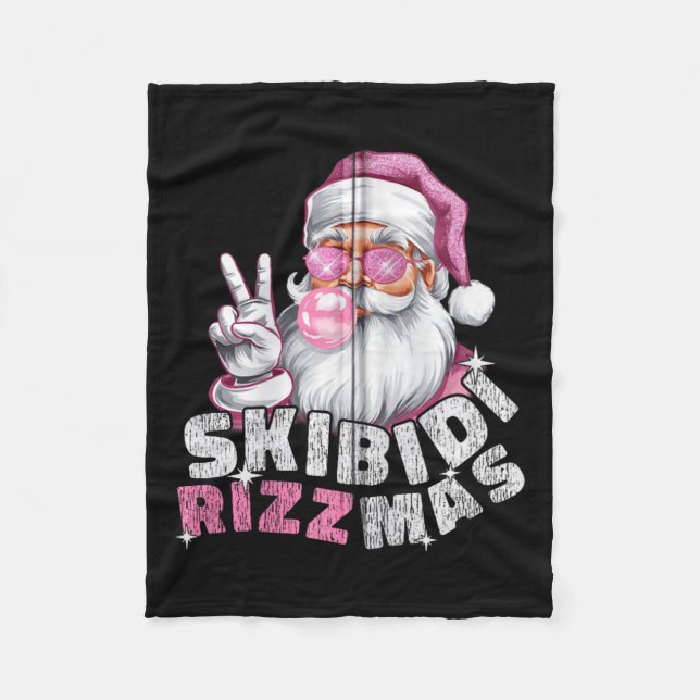 Manta Polar Skibidi Rizzmas Navidades Navidad Hombres Mujeres  (Anverso)