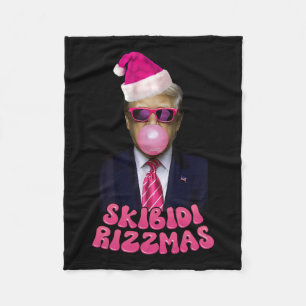 Manta Polar Skibidi Rizzmas Navidades Rosa Trump Bubble Gum Ch