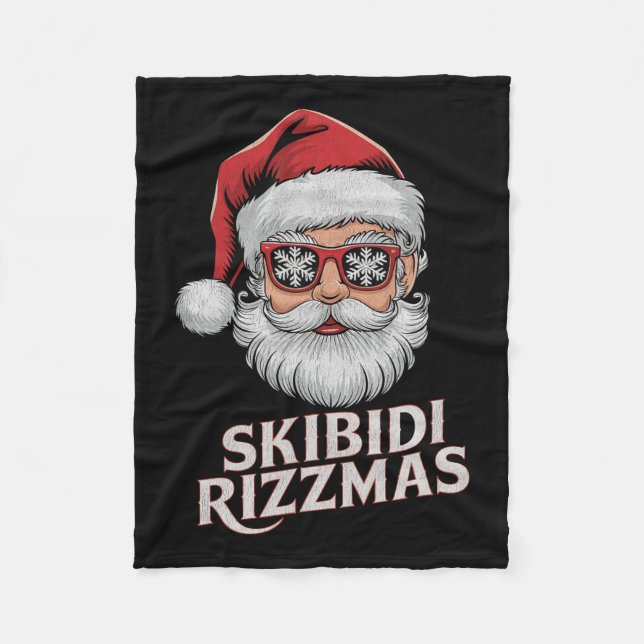 Manta Polar Skibidi Rizzmas Navidades Santa Claus Merry Rizz M (Anverso)