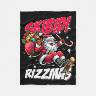 Manta Polar Skibidi Rizzmas Santa Divertido Rizz Navidad Patin