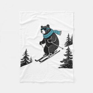 Manta Polar Skiing Bear, Funny Wintersports, Dad Ski Slope, Fu
