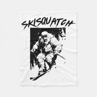 Manta Polar Skisquatch Esquí Retro Pie Grande Esquí Antiguo Sa