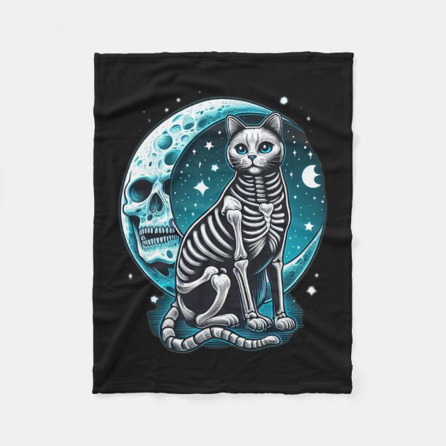 Manta Polar Skull - Idea de disfraces de Halloween con esquele (Anverso)