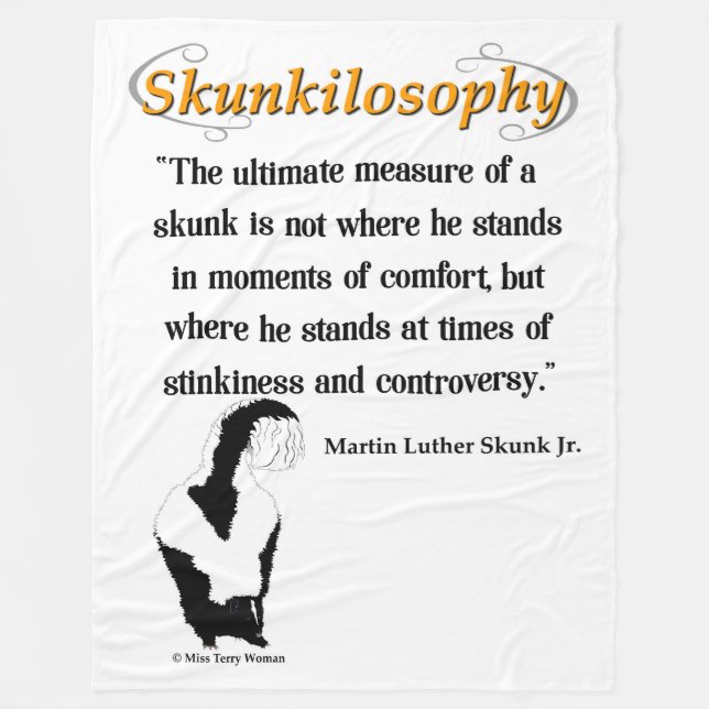 Manta Polar Skunkilosophy: Última medida de una mofeta (Anverso)